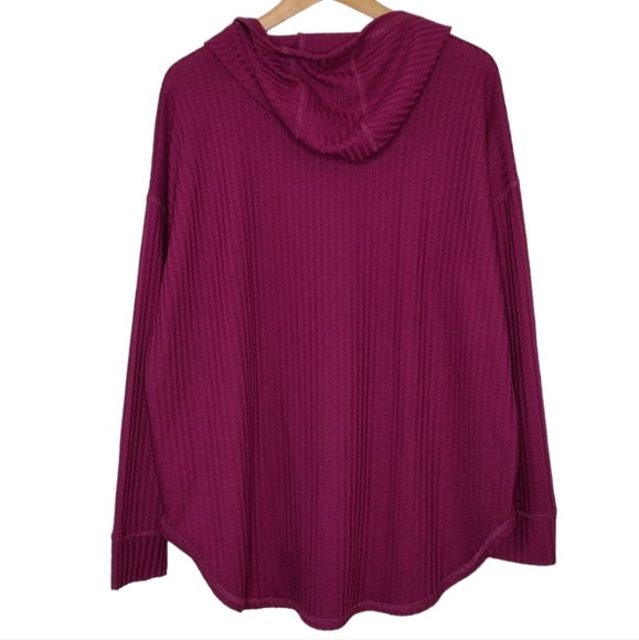 Chaser Women's Waffle Knit Hooded Pullover Long Sleeve Sweater - Picture 2 of 13